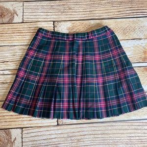 Pendleton vintage pink & green plaid pleated school girl skirt